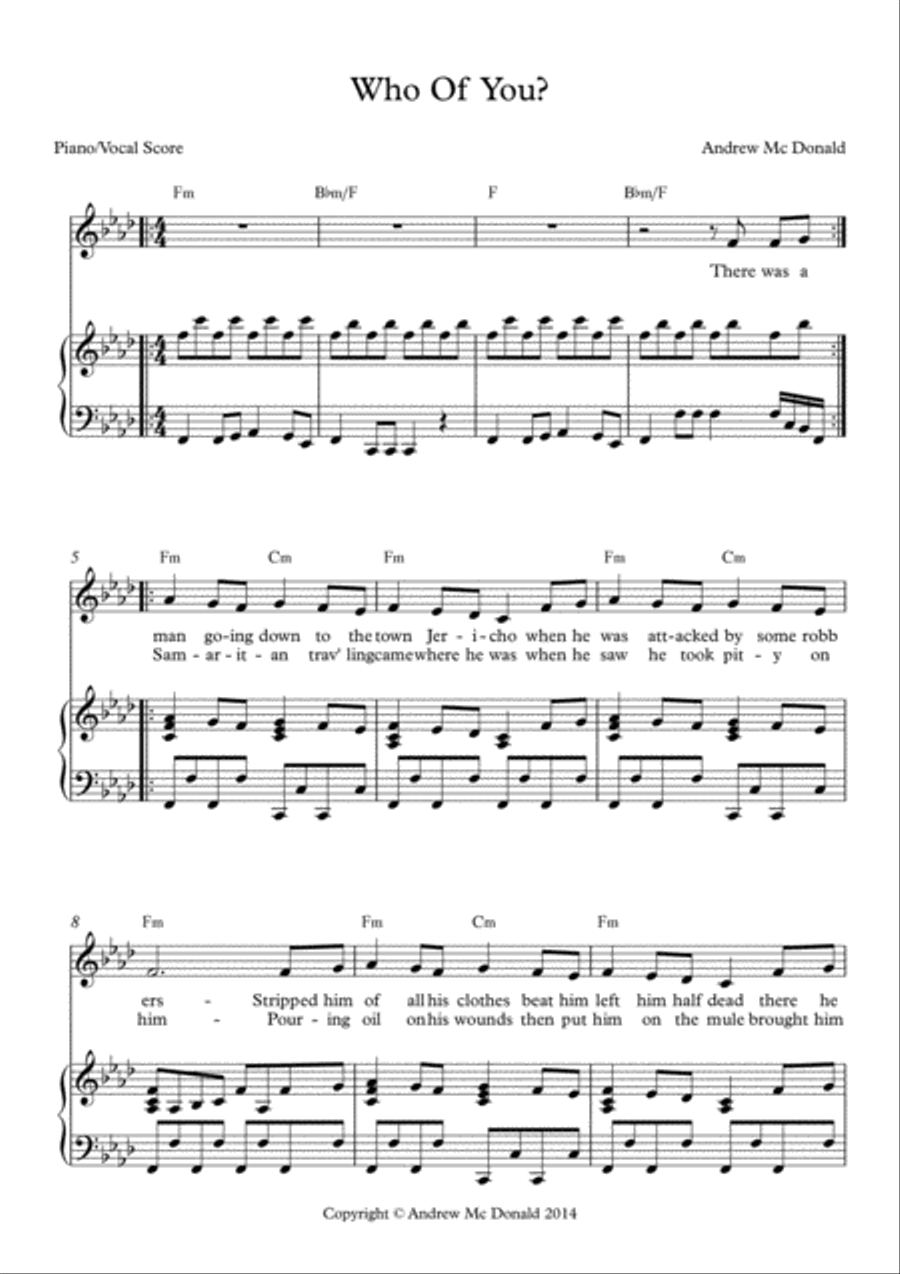 Who of You? Voice scores gallery preview page 2