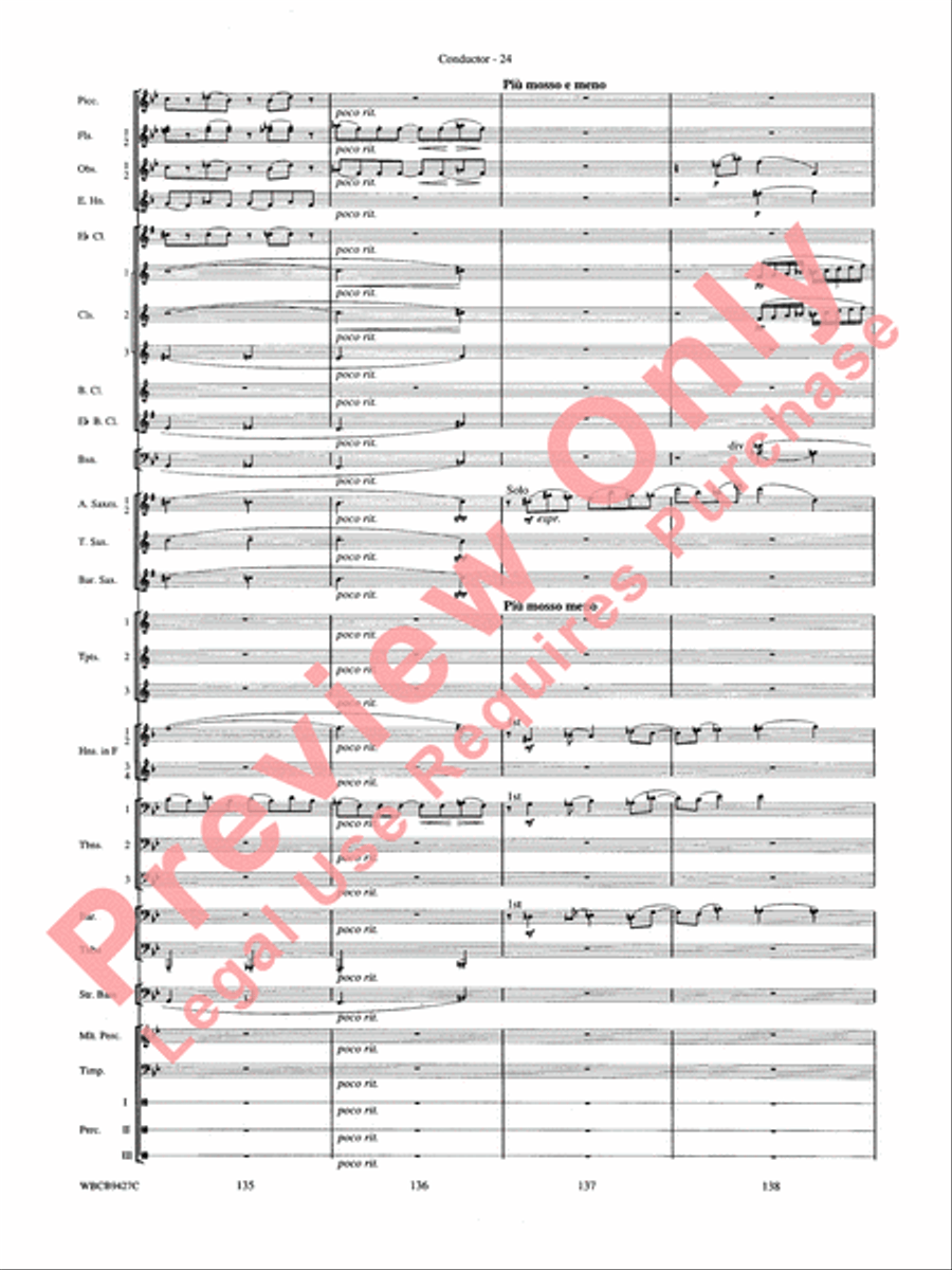 An American in Paris Concert Band scores gallery preview page 26