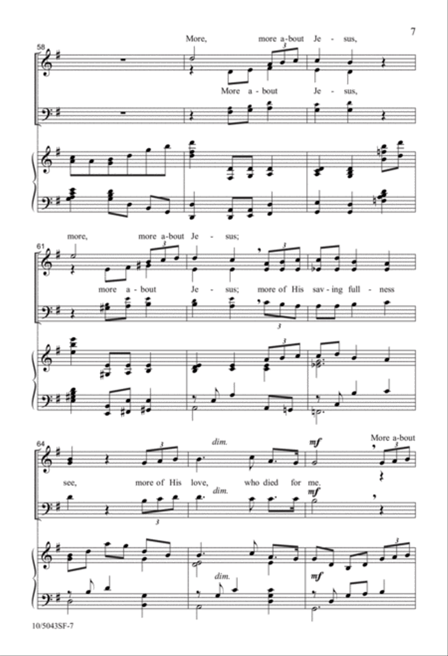 More About Jesus 4-Part scores gallery preview page 7