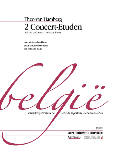 2 Concert Etudes, Op.3 for Cello and Piano