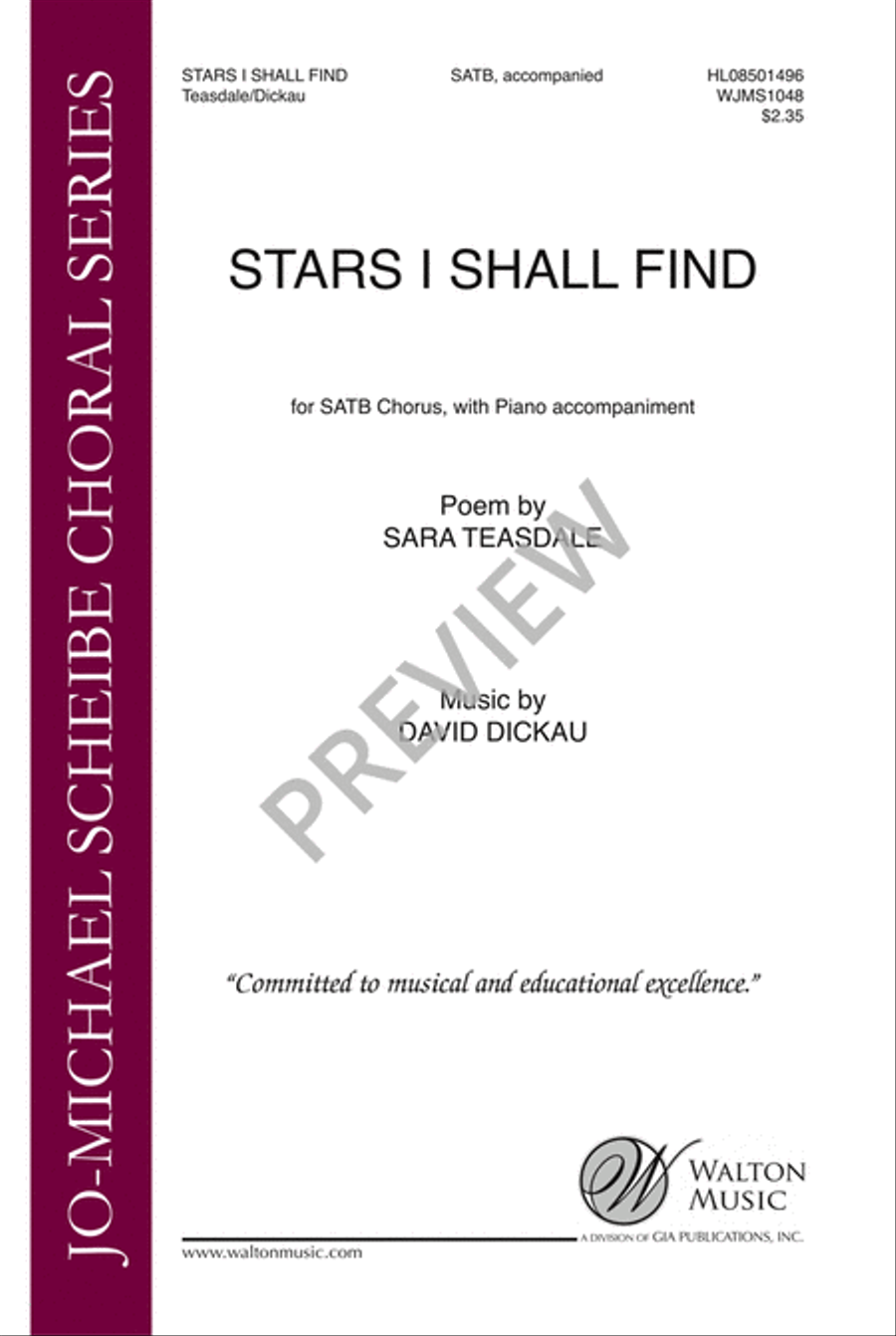 Stars I Shall Find (SATB) 4-Part scores gallery preview page 2