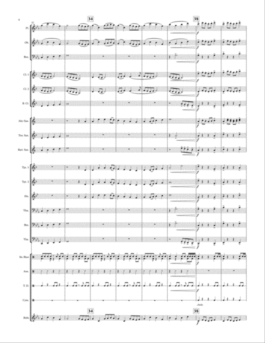 A Christmas Fantasy - for young concert band Concert Band scores gallery preview page 4