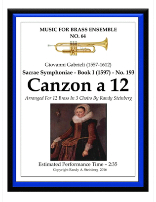 Book cover for Canzon a 12 - No. 193