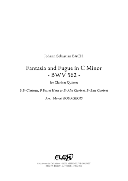 Fantasia and Fugue in C Minor BWV 562 image number null