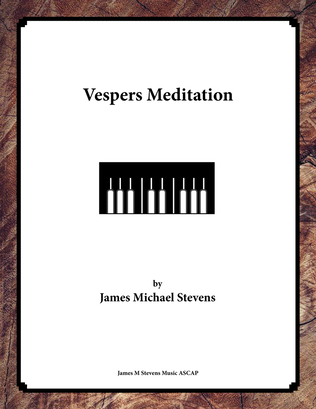 Book cover for Vespers Meditation - Piano Solo