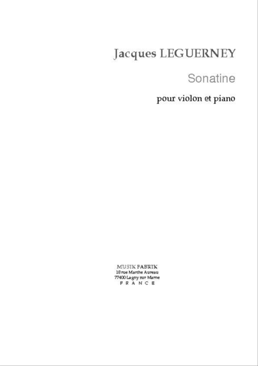 Sonatine Violin Solo scores gallery preview page 1