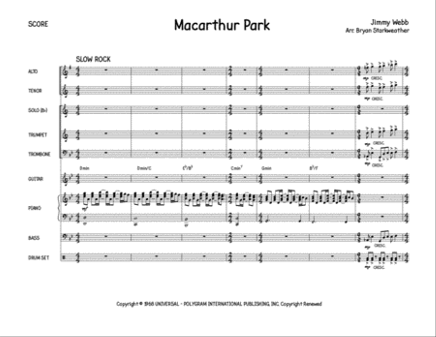 Macarthur Park Jazz Ensemble scores gallery preview page 1