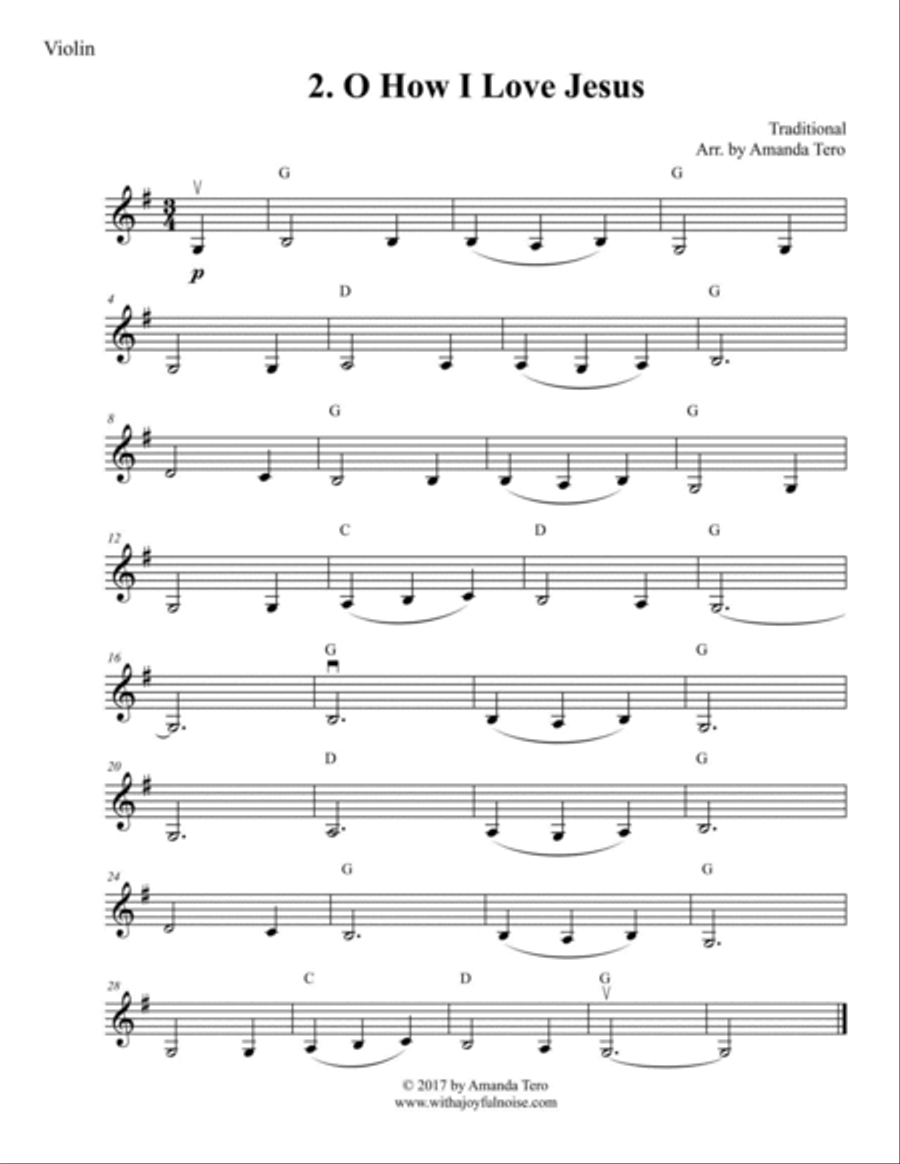Heirlooms of the Faith - 50 Late Beginner Violin Hymns Violin Solo scores gallery preview page 5