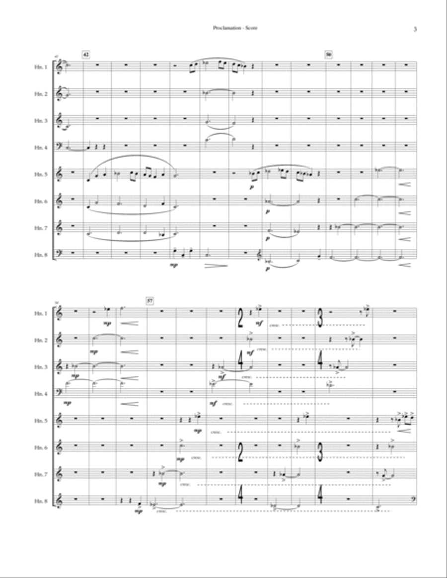 Proclamation (higher key) Horn scores gallery preview page 4