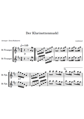 Der Klarinettenmuckl - for Bb trumpet duet