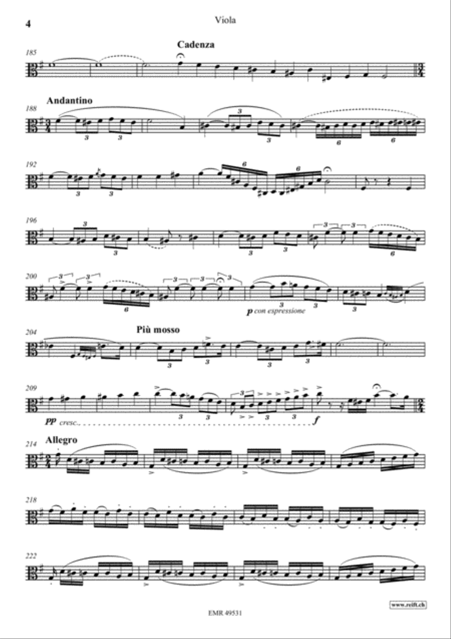 Concerto No. 2 Viola scores gallery preview page 5