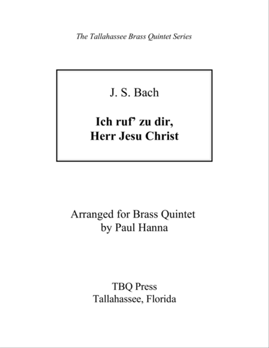 Ich ruf'' zu dir, Herr Jesu Christ Brass Ensemble scores gallery preview page 1