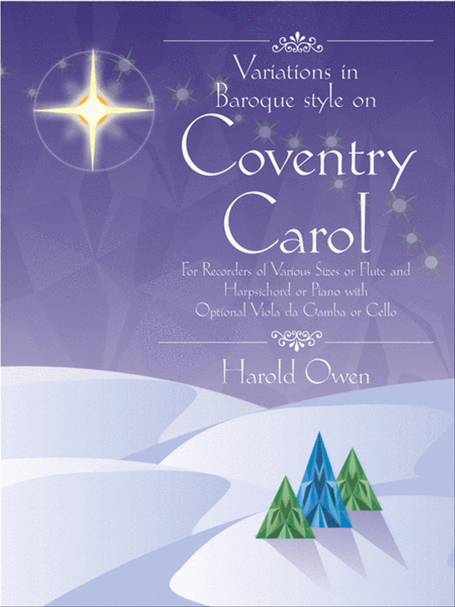 Variations on The Coventry Carol Flute scores gallery preview page 1