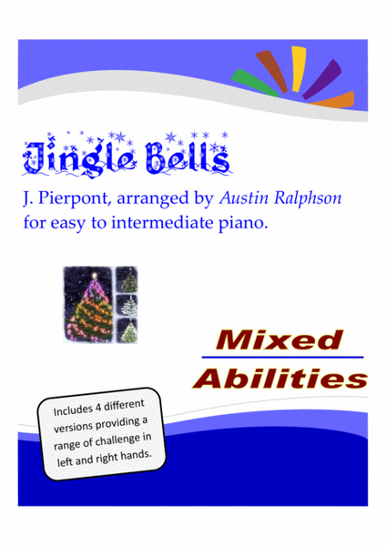 COMPLETE Christmas book for easy piano to intermediate piano (5 pieces) - Mixed Abilities Series image number null