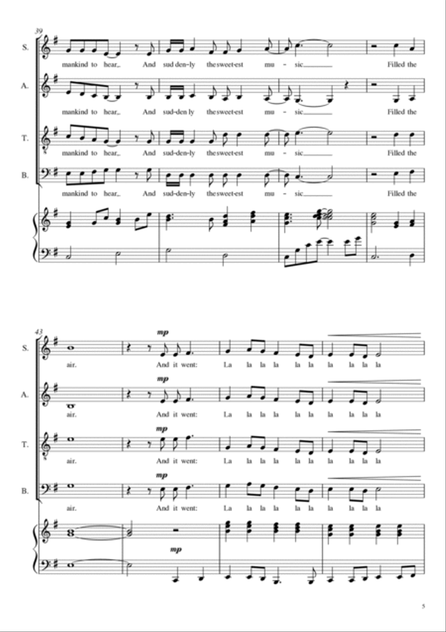 A Spaceman Came Travelling 4-Part scores gallery preview page 5