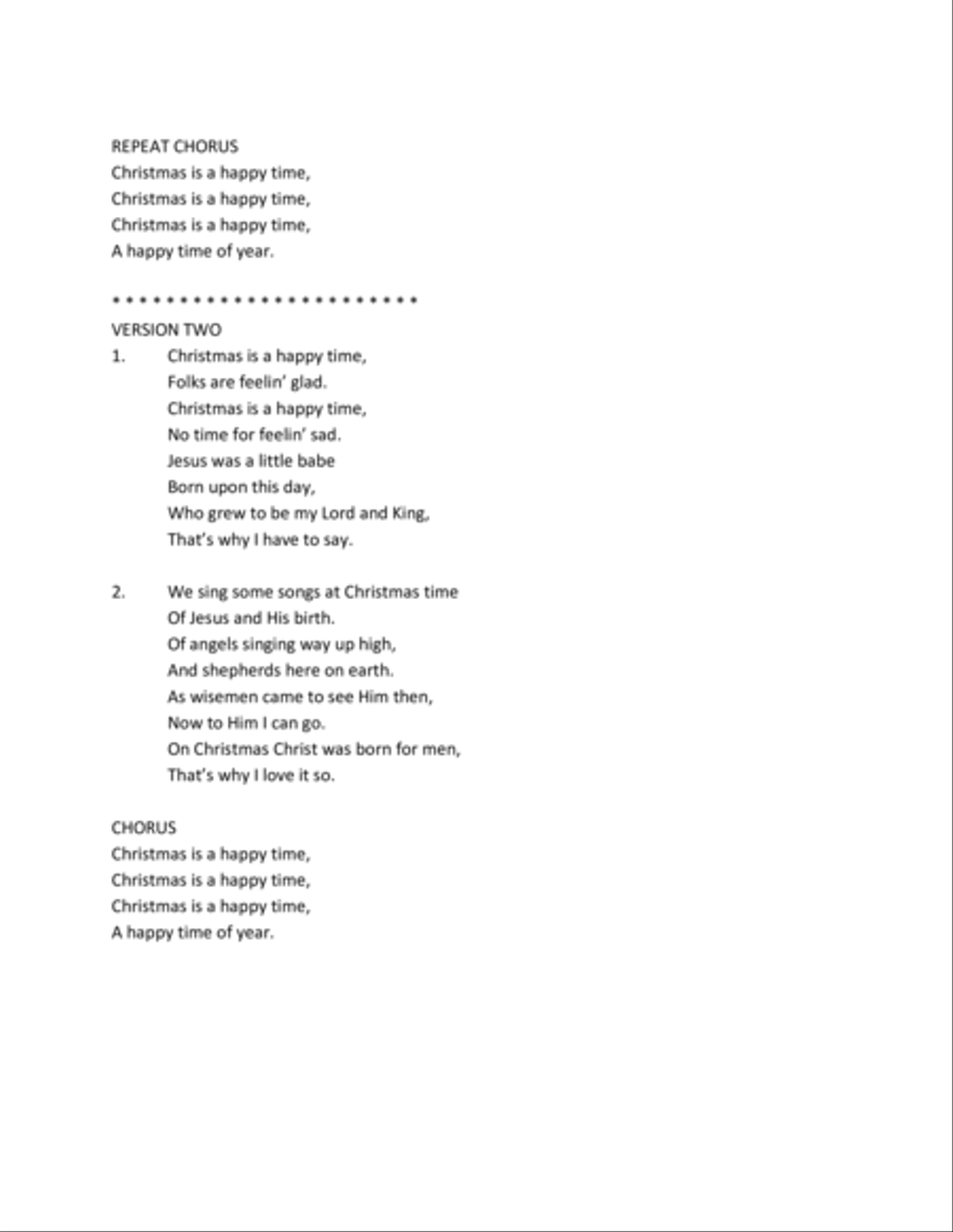Christmas is a Happy Time Voice scores gallery preview page 3