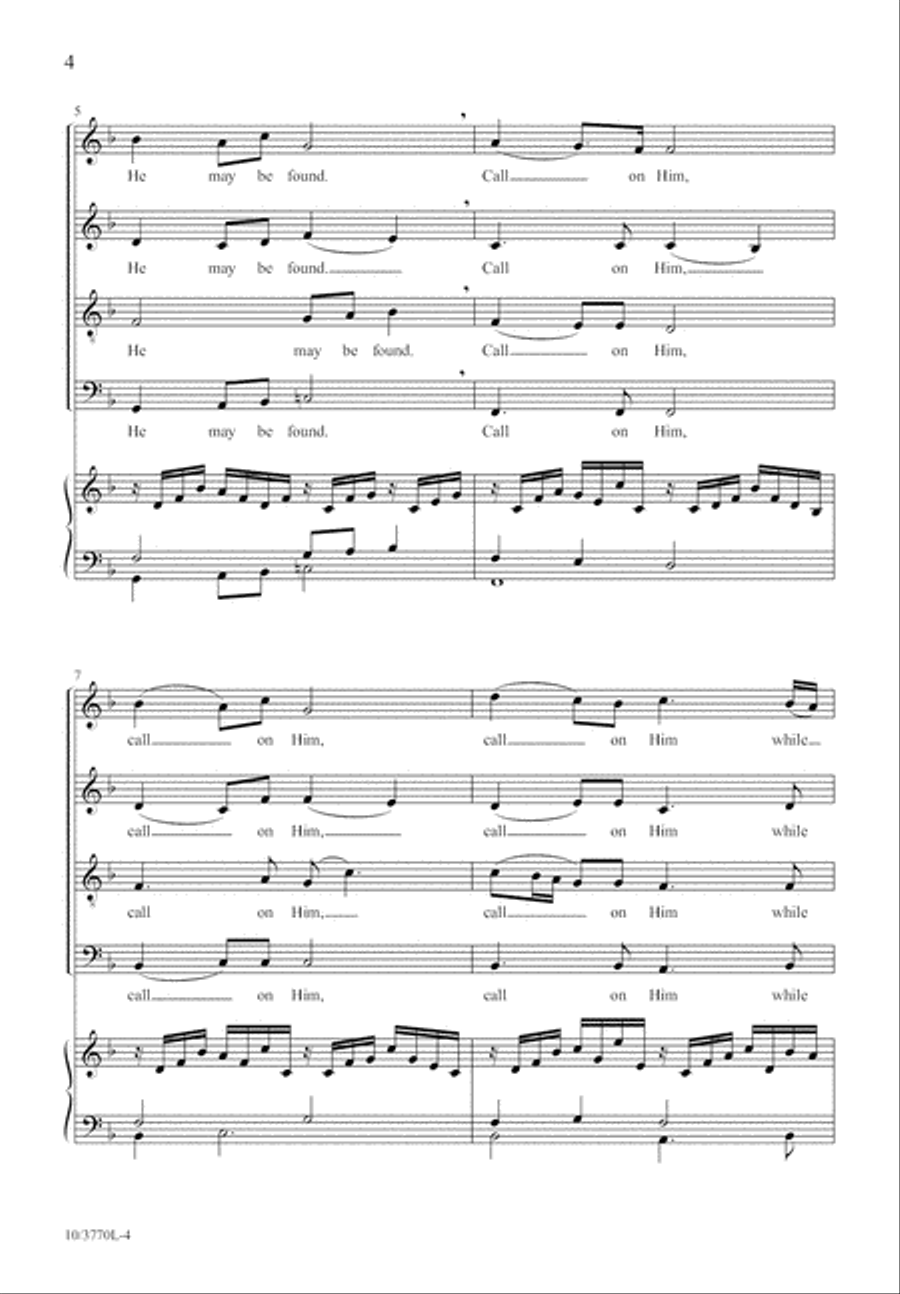 Seek the Lord Seek the Lord 4-Part scores gallery preview page 5