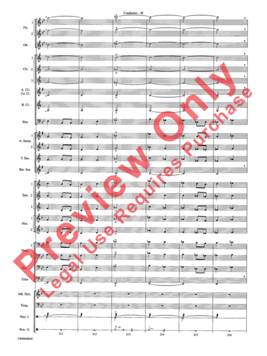 The Dam Busters Concert March Concert Band scores gallery preview page 39