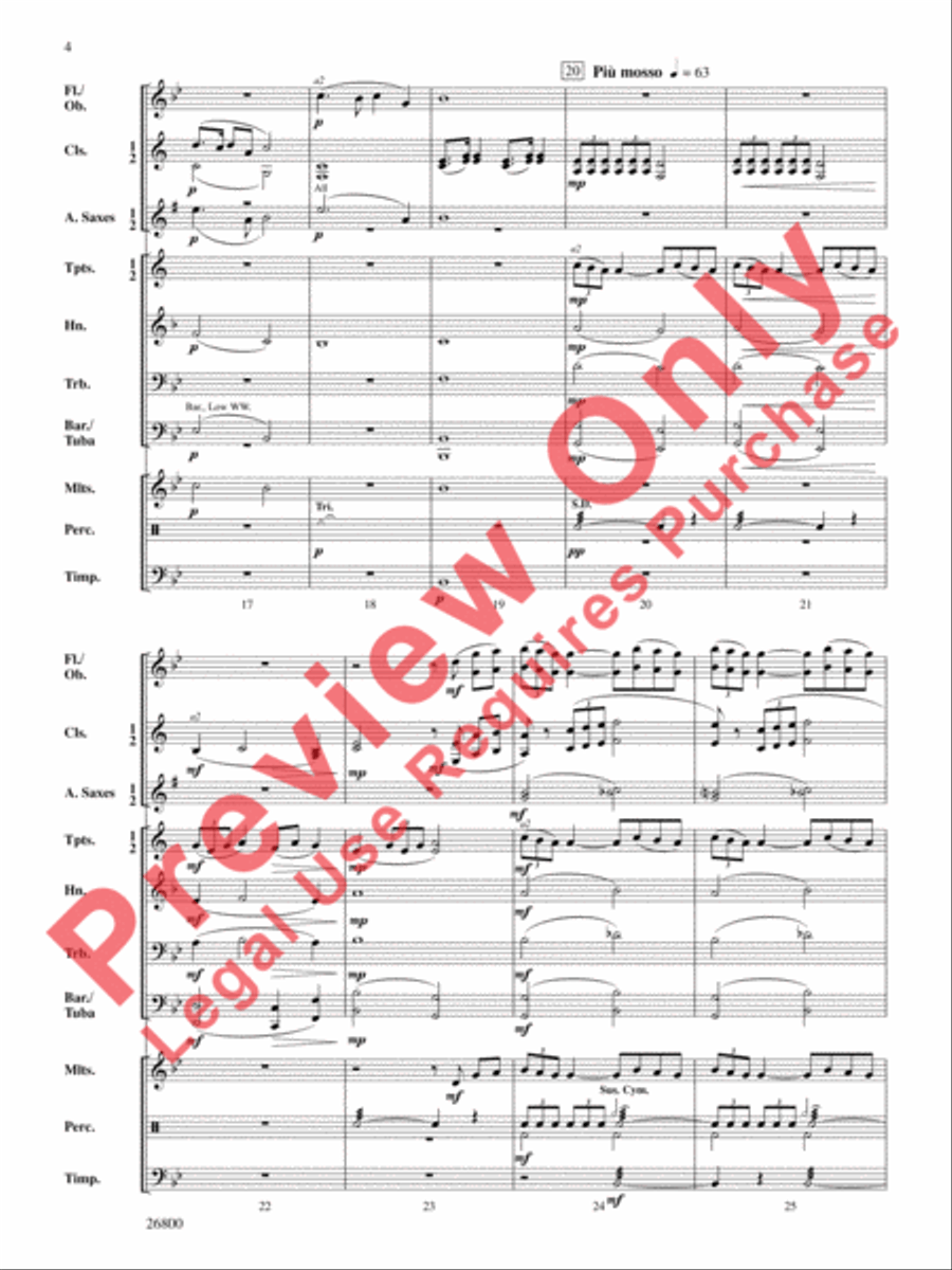 Largo from New World Symphony Concert Band scores gallery preview page 5