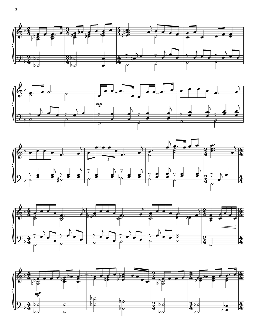 A Little Fall Of Rain Piano Solo scores gallery preview page 2