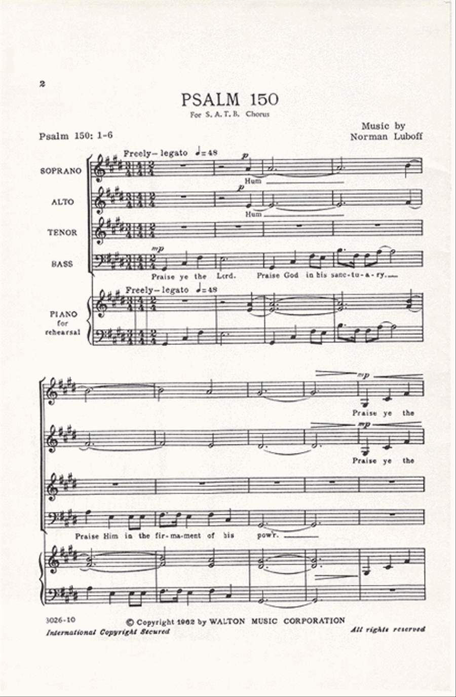 Psalm 150 Divisi scores gallery preview page 2