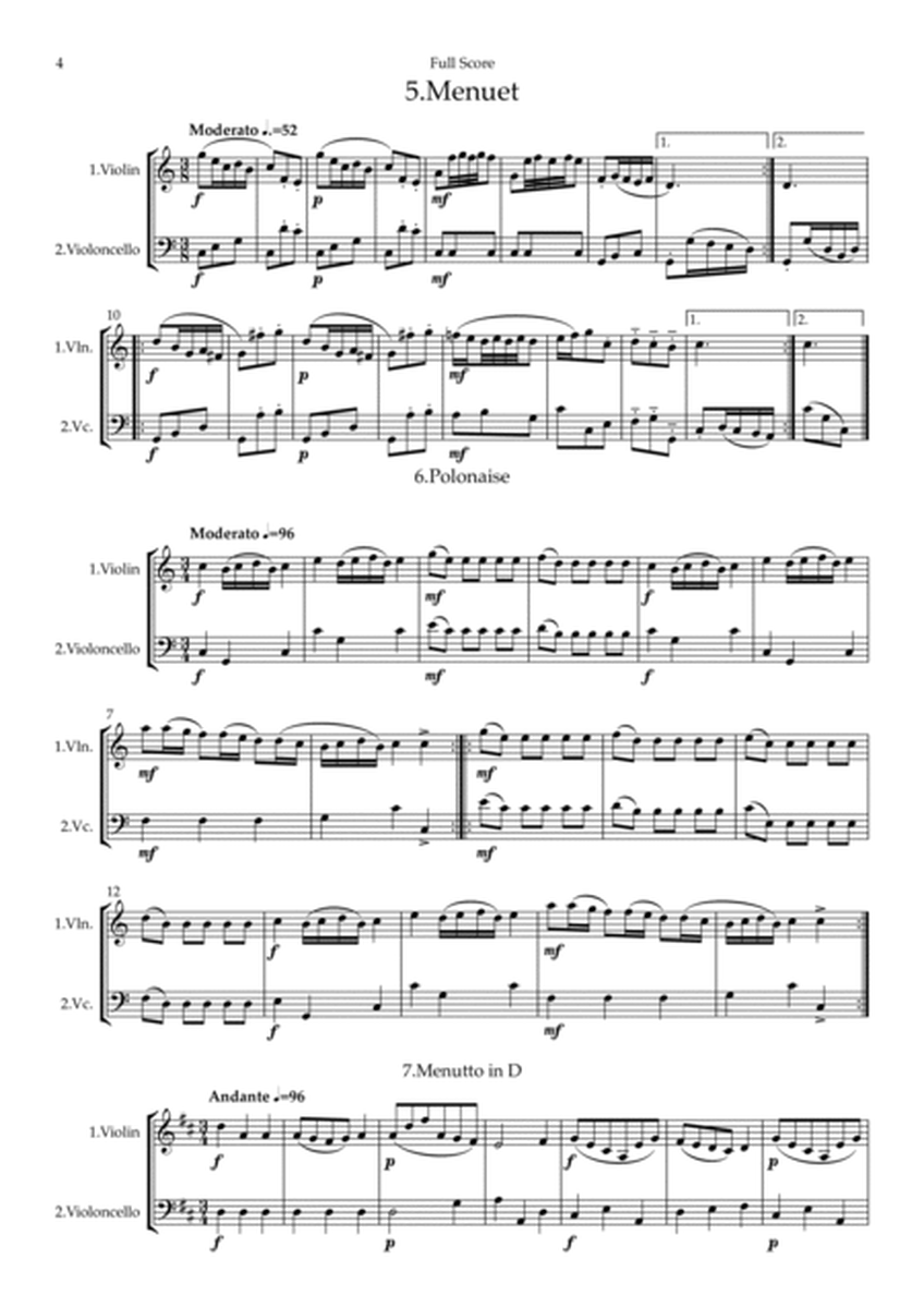 Mozart (Leopold): Notenbuch für Wolfgang (Notebook for Wolfgang) (Part 1, Nos.1 - 16) — string duet image number null