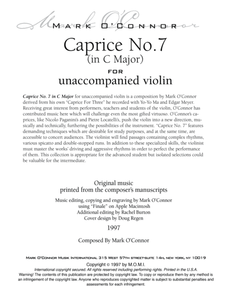 Caprice No. 7 in C Major image number null