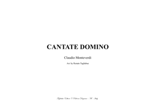 CANTATE DOMINO - C. Monteverdi - Arr. for Organ 3 staff