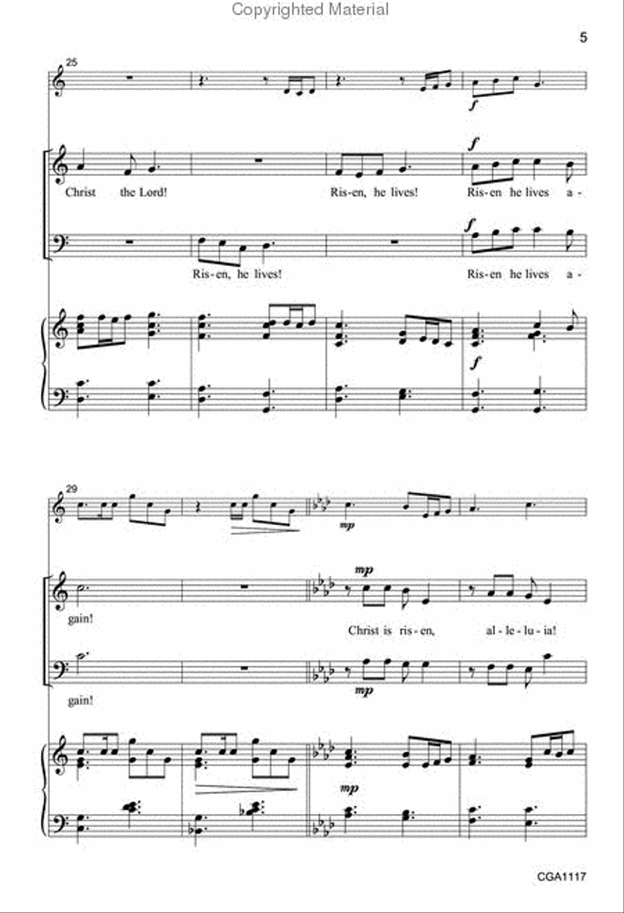 Sound the Trumpet Unison Choir scores gallery preview page 5