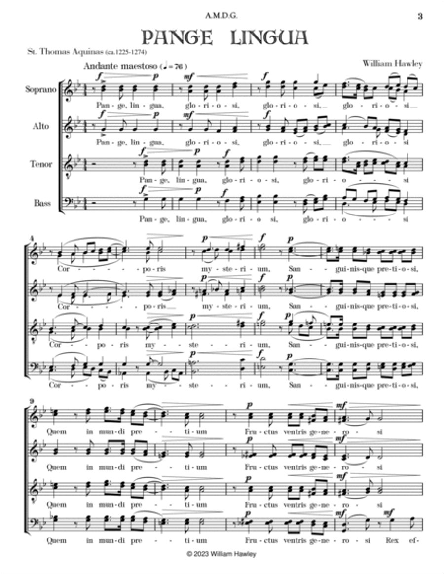 Pange Lingua Divisi scores gallery preview page 3