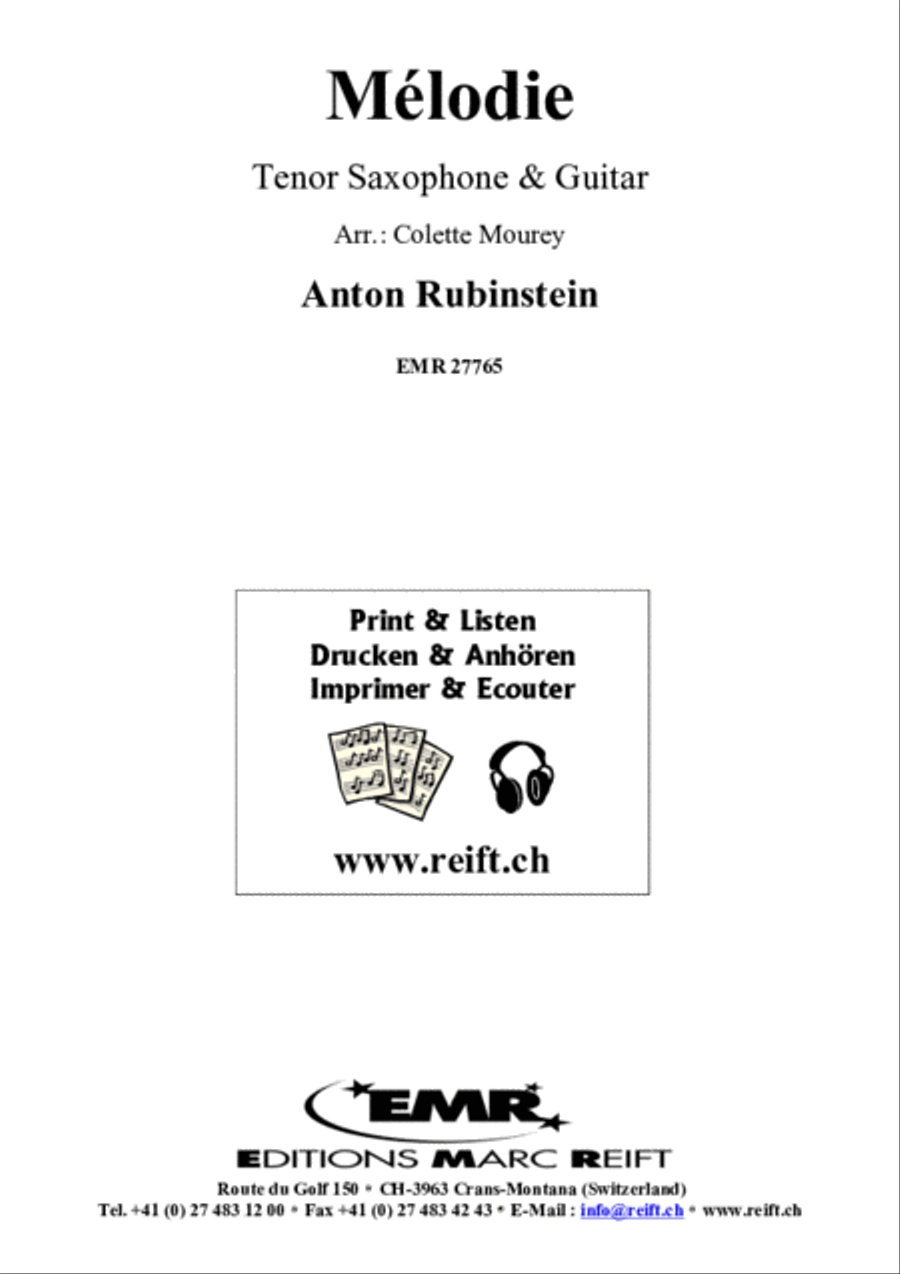 Melodie Melodie Tenor Saxophone scores gallery preview page 2