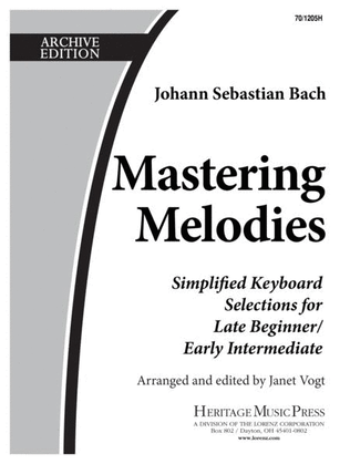 Book cover for Mastering Melodies: Johann Sebastian Bach