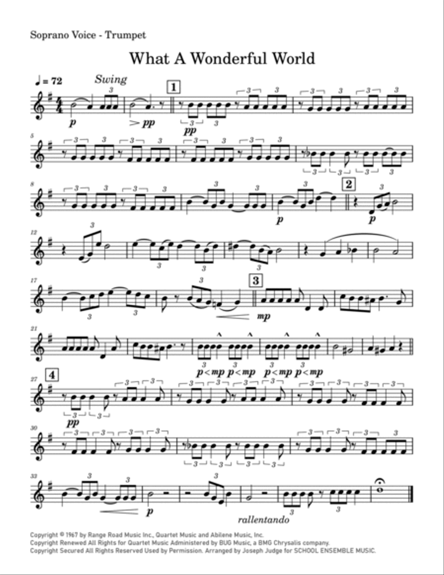 What A Wonderful World Chamber Music scores gallery preview page 6