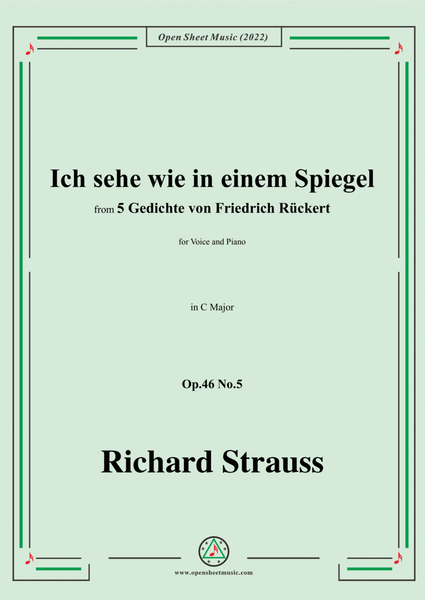 Richard Strauss-Ich sehe wie in einem Spiegel,in C Major image number null