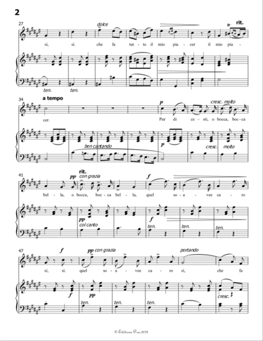 Pur dicesti,o bocca bella, by Antonio Lotti, in F sharp Major Voice scores gallery preview page 4