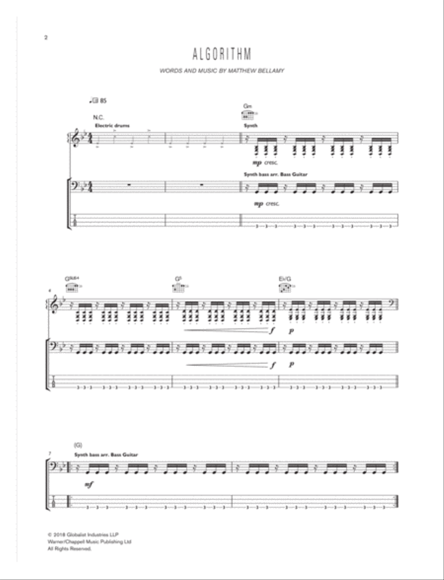 Simulation Theory Electric Guitar scores gallery preview page 2