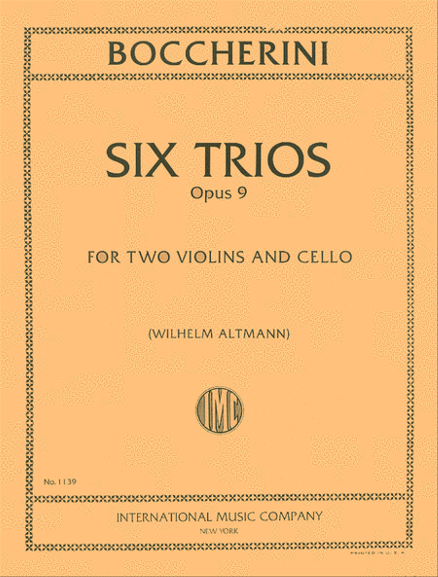 Six Trios, Opus 9 Cello scores gallery preview page 1