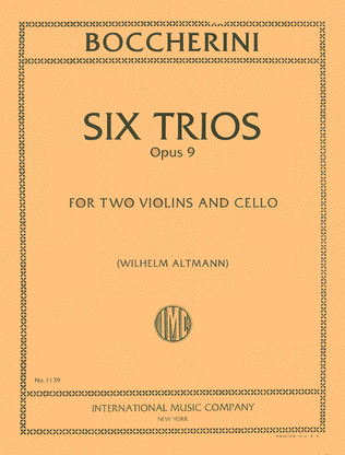 Book cover for Six Trios, Opus 9