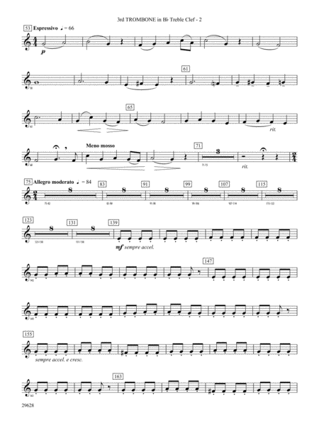 Fantasia on British Sea Songs: (wp) 3rd B-flat Trombone T.C.