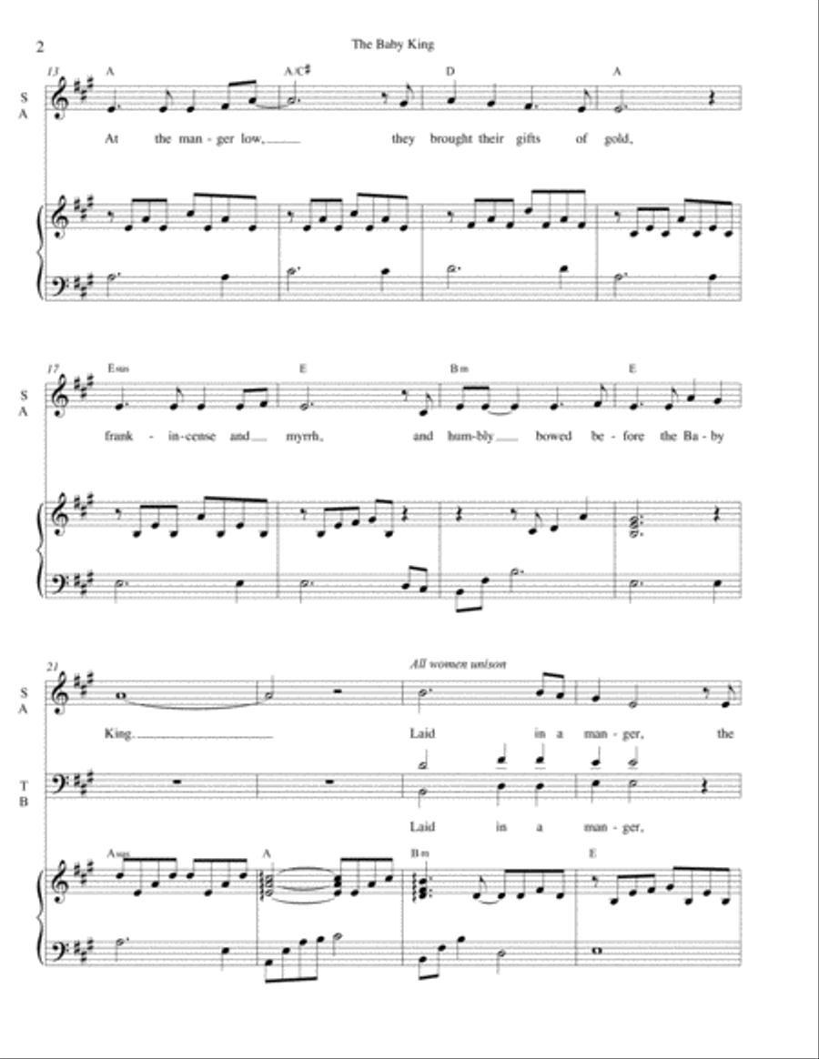 The Baby King - SATB - Christmas 4-Part scores gallery preview page 3