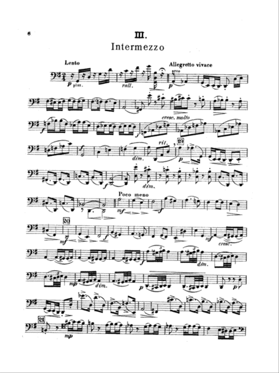String Quartet in D Major (1907): Cello String Quartet scores gallery preview page 6