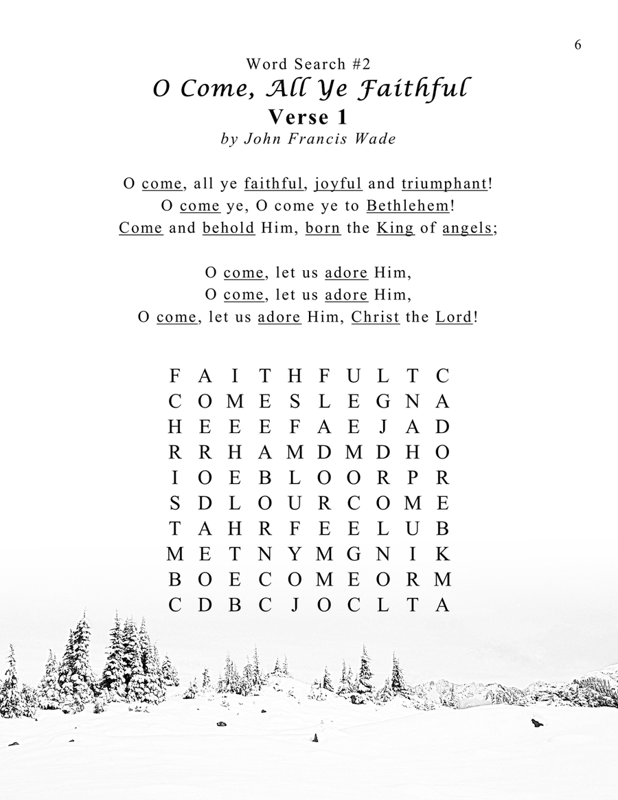 There's a Song in the Air (25 Christmas Carol Word Search Puzzles) School and Community scores gallery preview page 6
