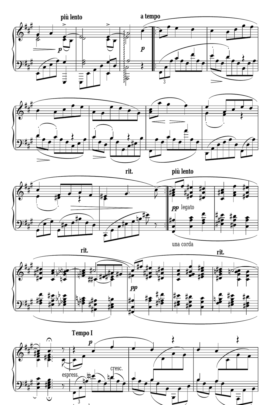Intermezzo In A Major Op. 118 No. 2 Piano Solo scores gallery preview page 3