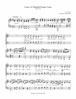 Come, Ye Thankful People, Come (for Thanksgiving Worship) for Choir, SATB