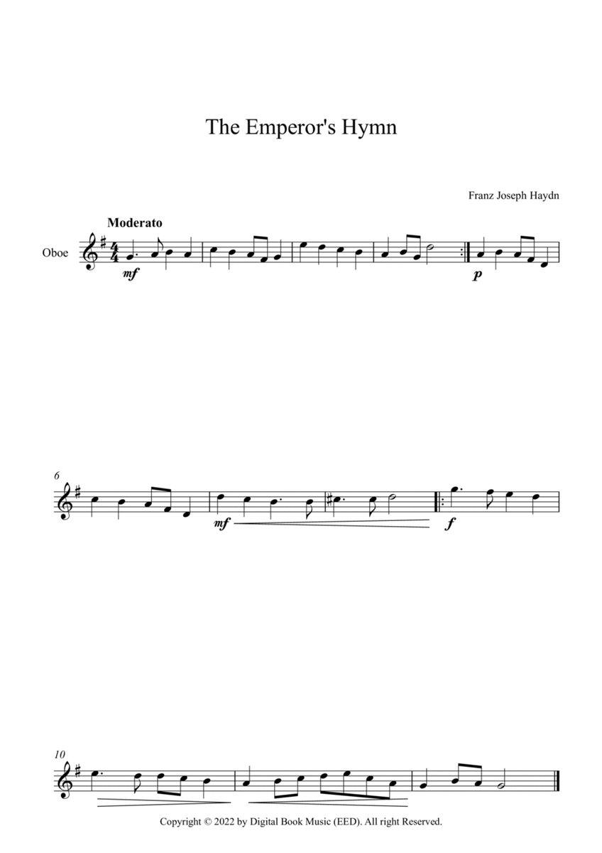The Emperor's Hymn - Franz Joseph Haydn (Oboe)