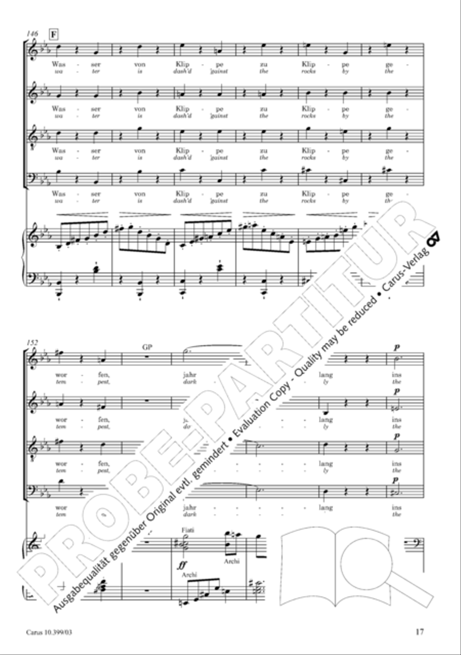 Schicksalslied, Op. 54 4-Part scores gallery preview page 18