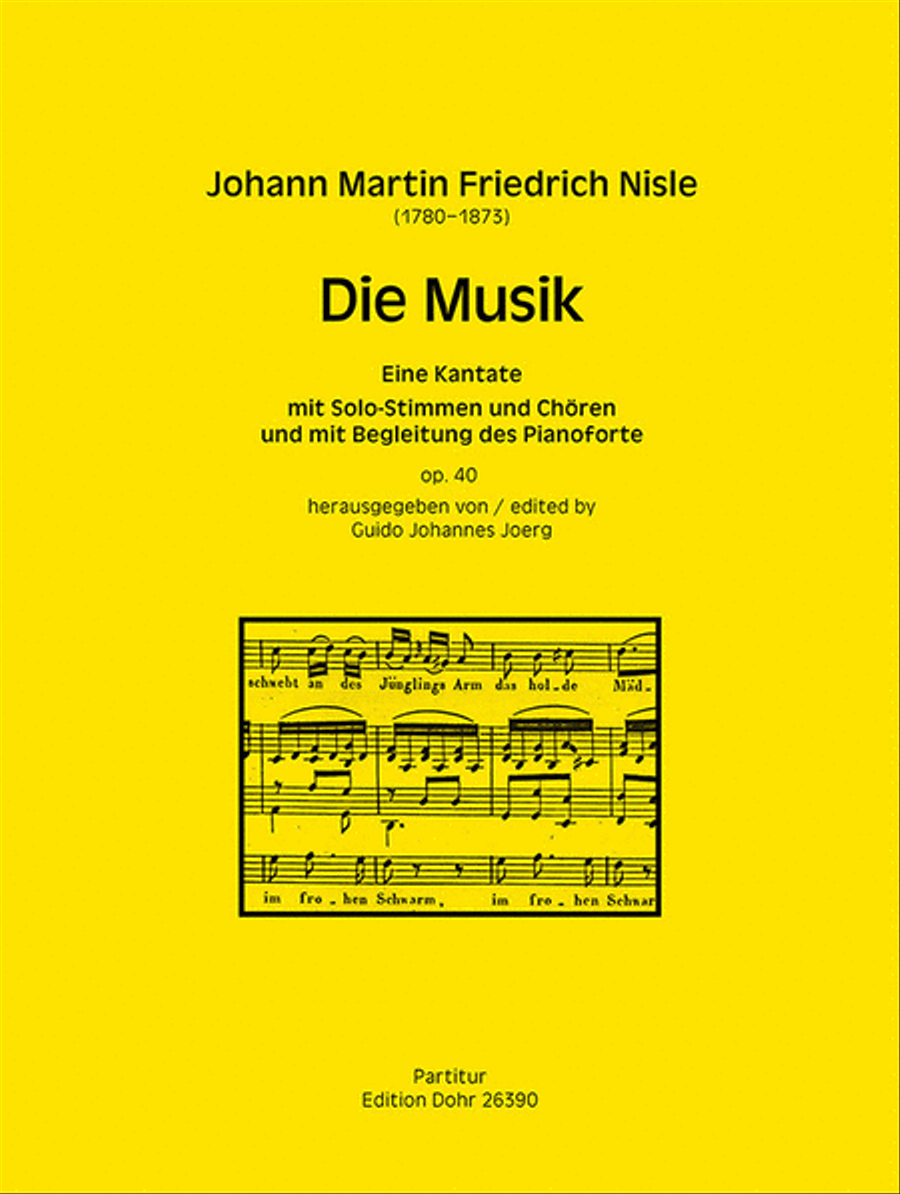 Die Musik op. 40 -Eine Kantate mit Solo-Stimmen und Chören und mit Begleitung des Pianoforte- Piano scores gallery preview page 1