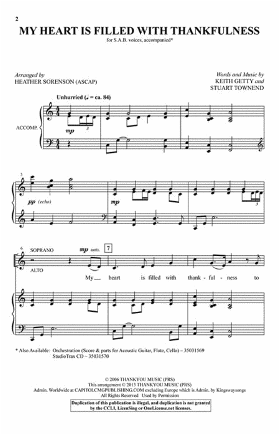 My Heart Is Filled with Thankfulness 3-Part scores gallery preview page 2