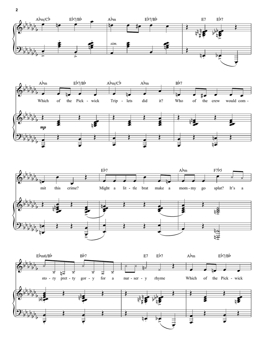 Which Of The Pickwick Triplets Did It? (from Only Murders In The Building: Season 3) Voice scores gallery preview page 2