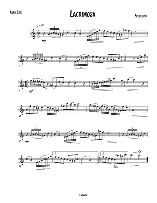 Lacrimosa (Alto Sax solo with piano accompaniment)